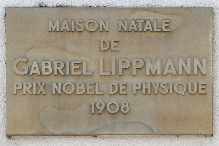 Luxembourg Bonnevoie plaque Gabriel Lippmann