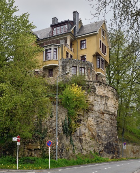 Luxembourg City 20 rue des Glacis from below