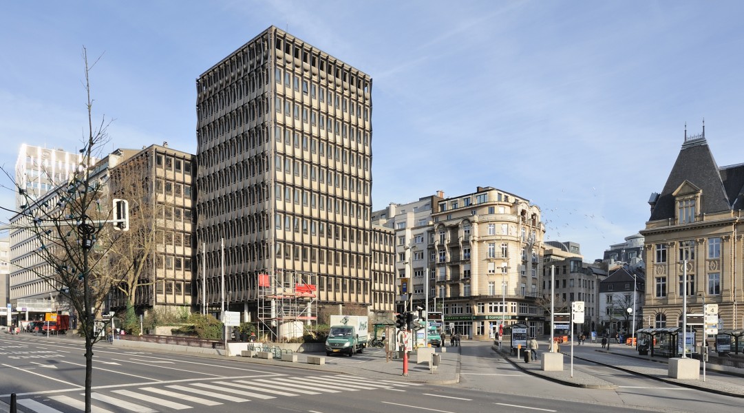 Luxembourg City Centre E Hamilius from bvd Royal