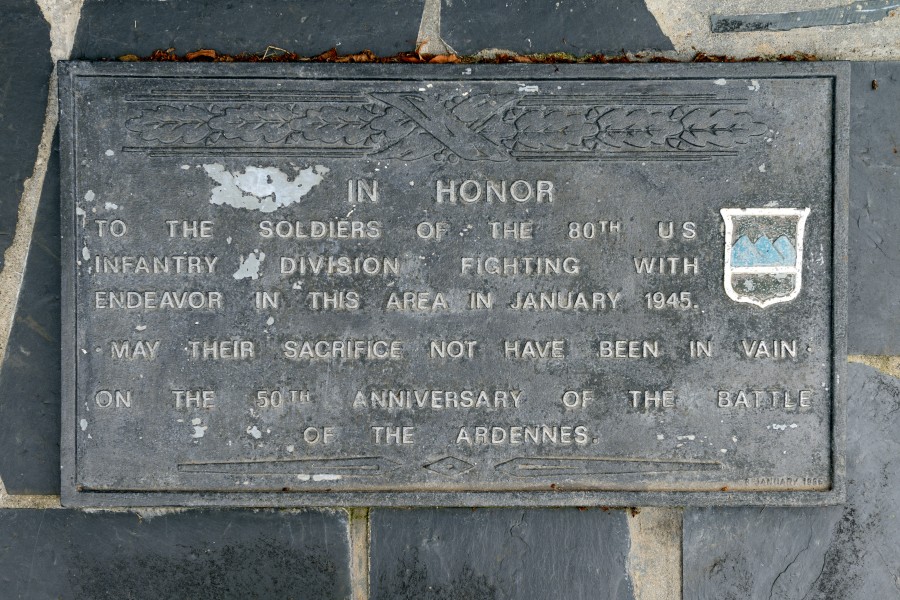 Luxembourg Dahl World War II plaque inf
