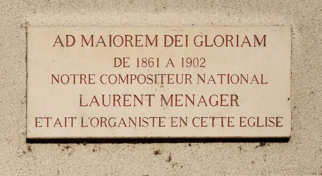 Luxembourg Pfaffenthal church L Menager plaque