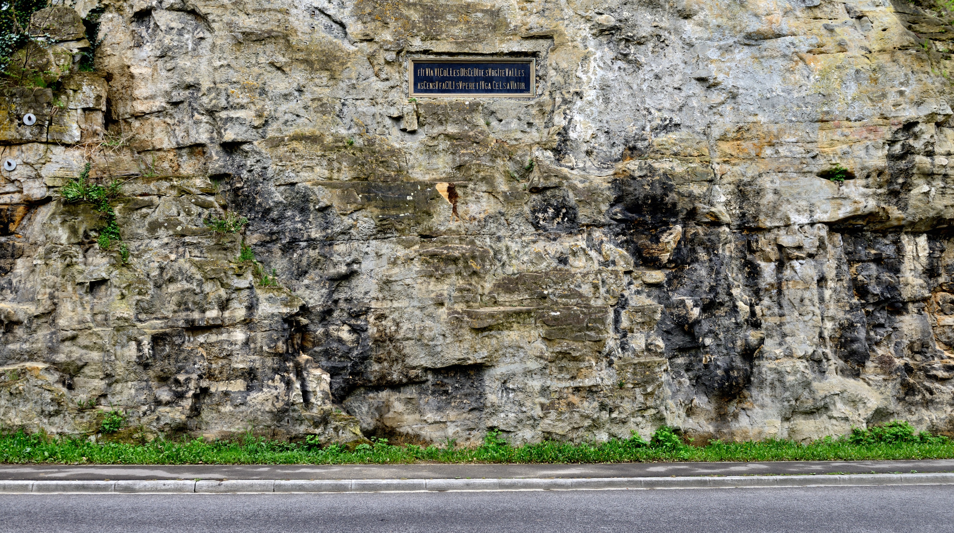 Luxembourg City rue des Glacis plaque 1850