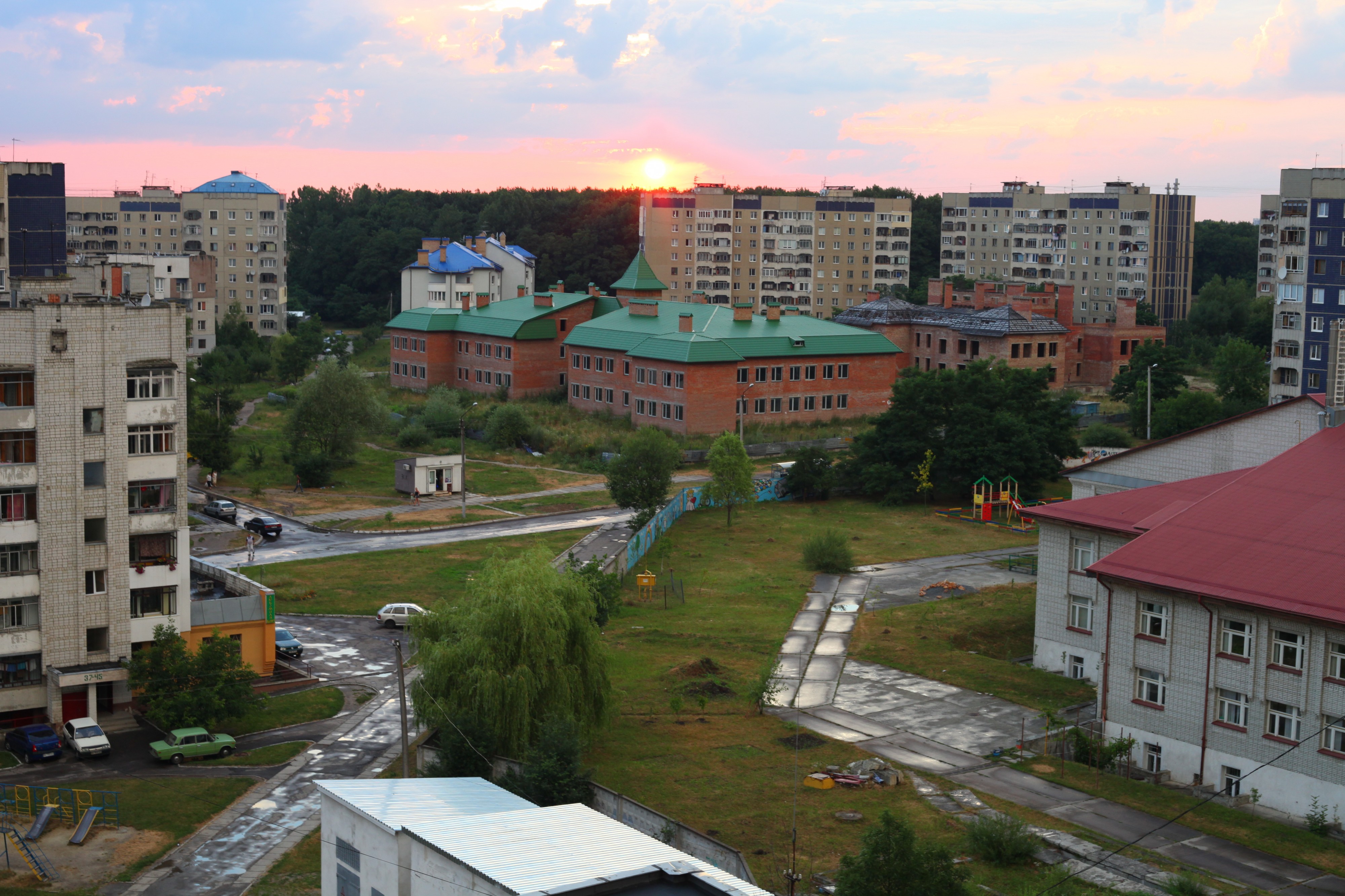 Lviv city's sleeping quarters (Syhiv) after rain, July 2012