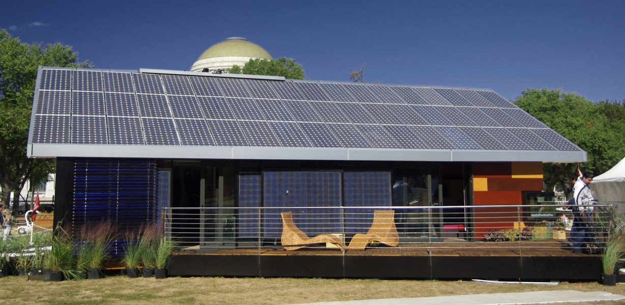 Universidad Politecnica de Madrid house (back view) Solar Decathlon 2007