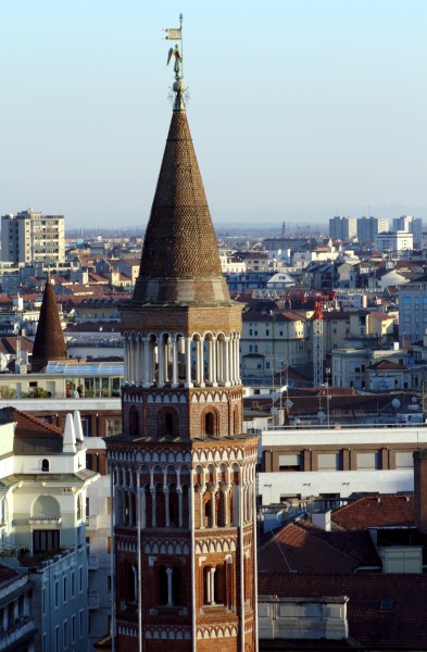 Tower of San Gottardo in Corte from the Duomo - Milan 2014