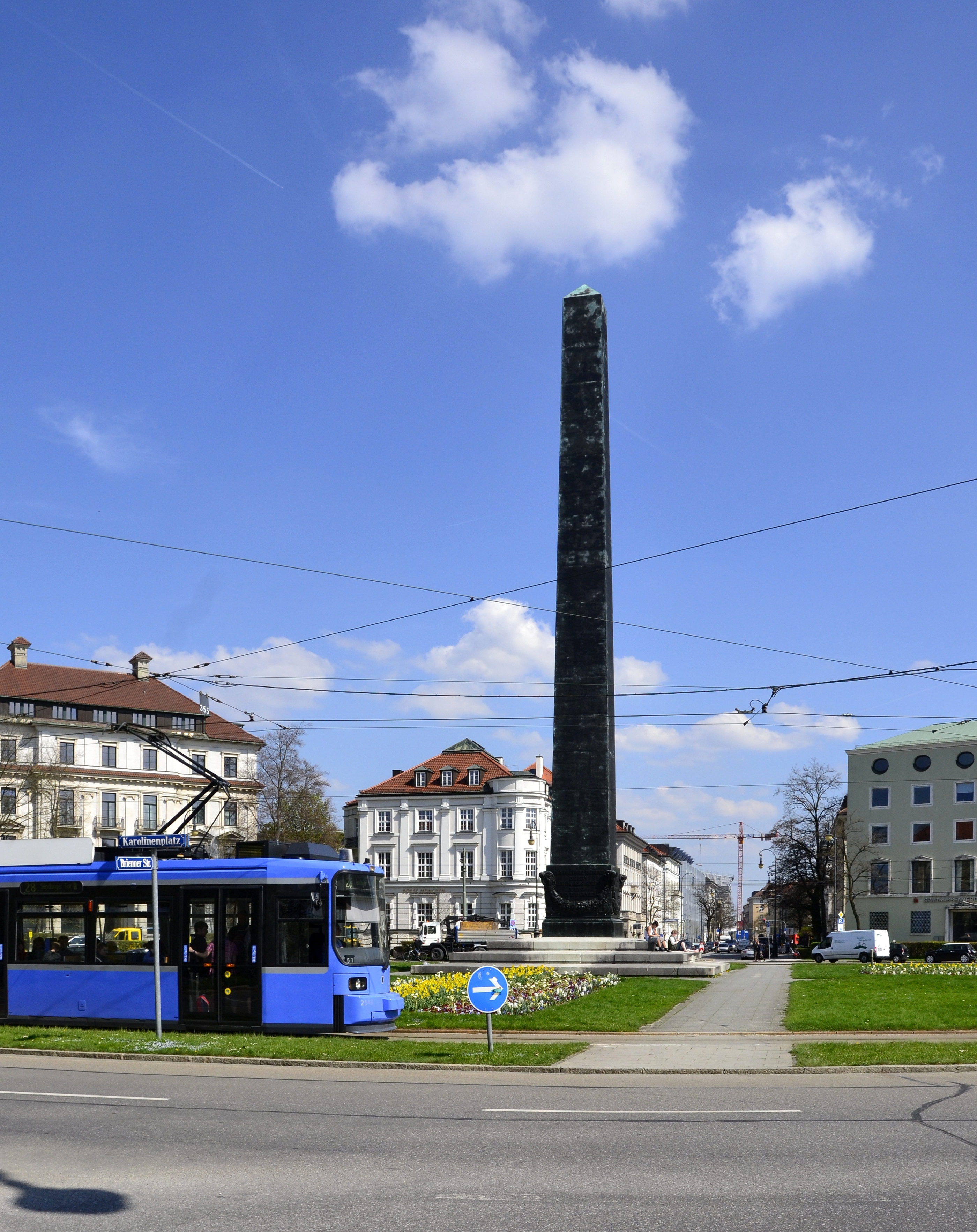 Obelisk at the Karolinenplatz in Munich, Spring 2013