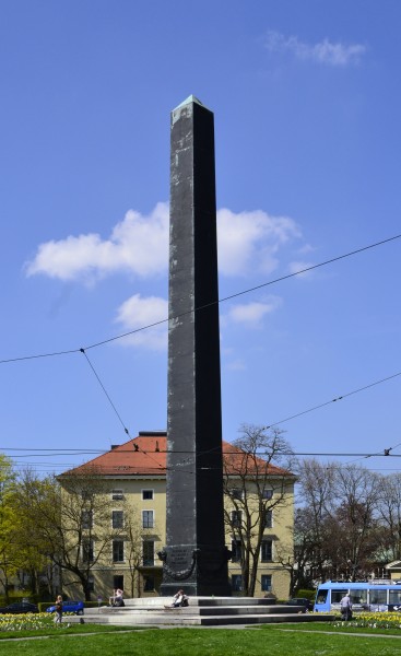 Obelisk at the Karolinenplatz in Munich, 2013