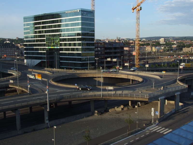 Roundabout Bispelokket in Bjørvika, Oslo