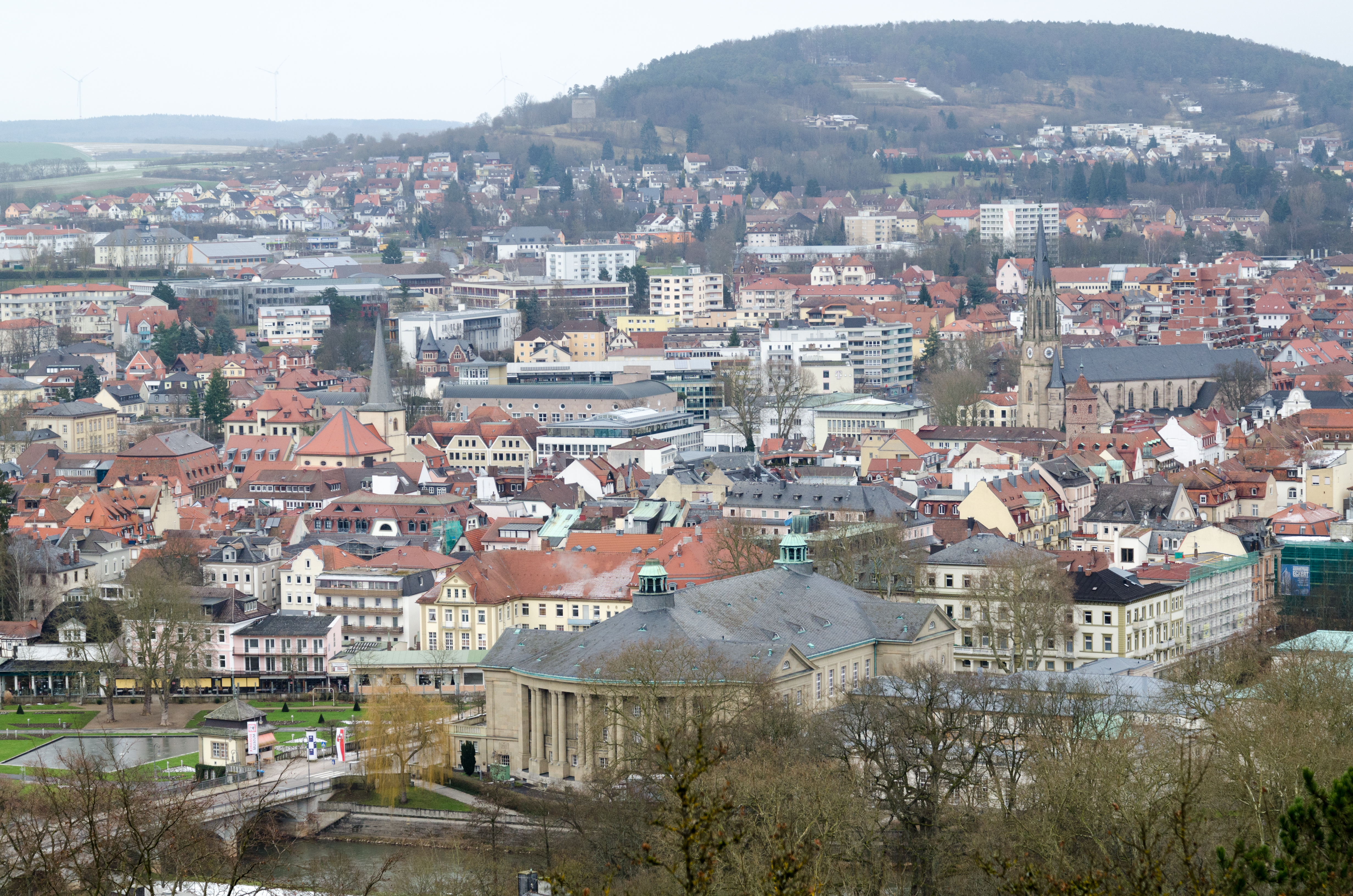Bad Kissingen, Altenberg, Blick auf Stadtzentrum 002