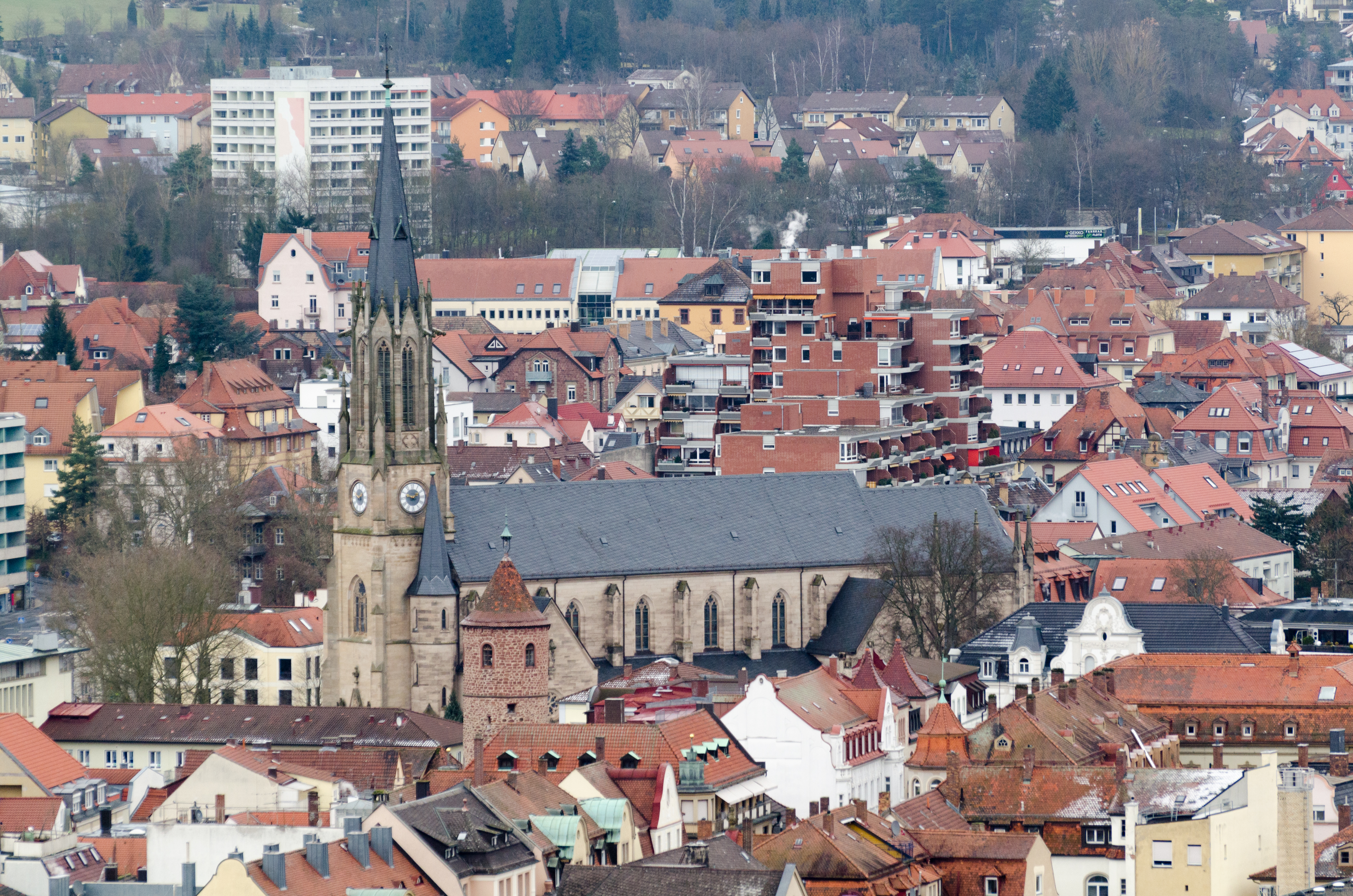 Bad Kissingen, Altenberg, Blick auf Stadtzentrum 011