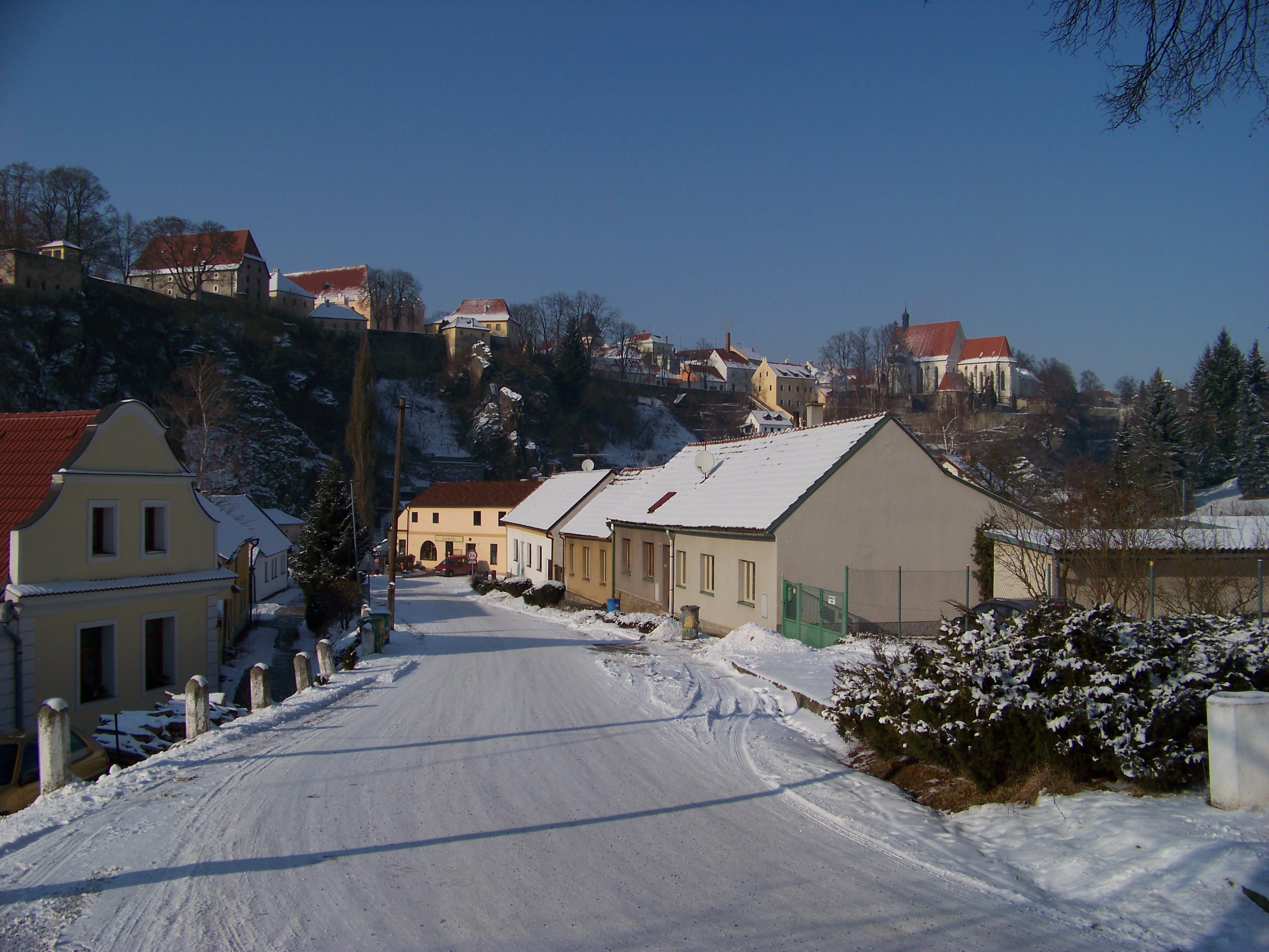 Bechyně, Zářečí, silnice, pohled k centru