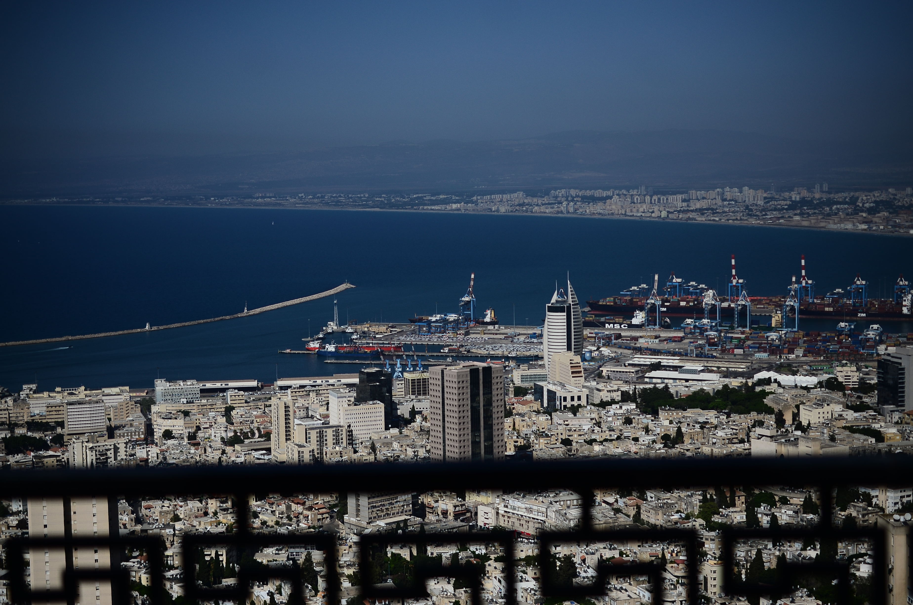 Haifa landscape panorama harbour city public domain 27