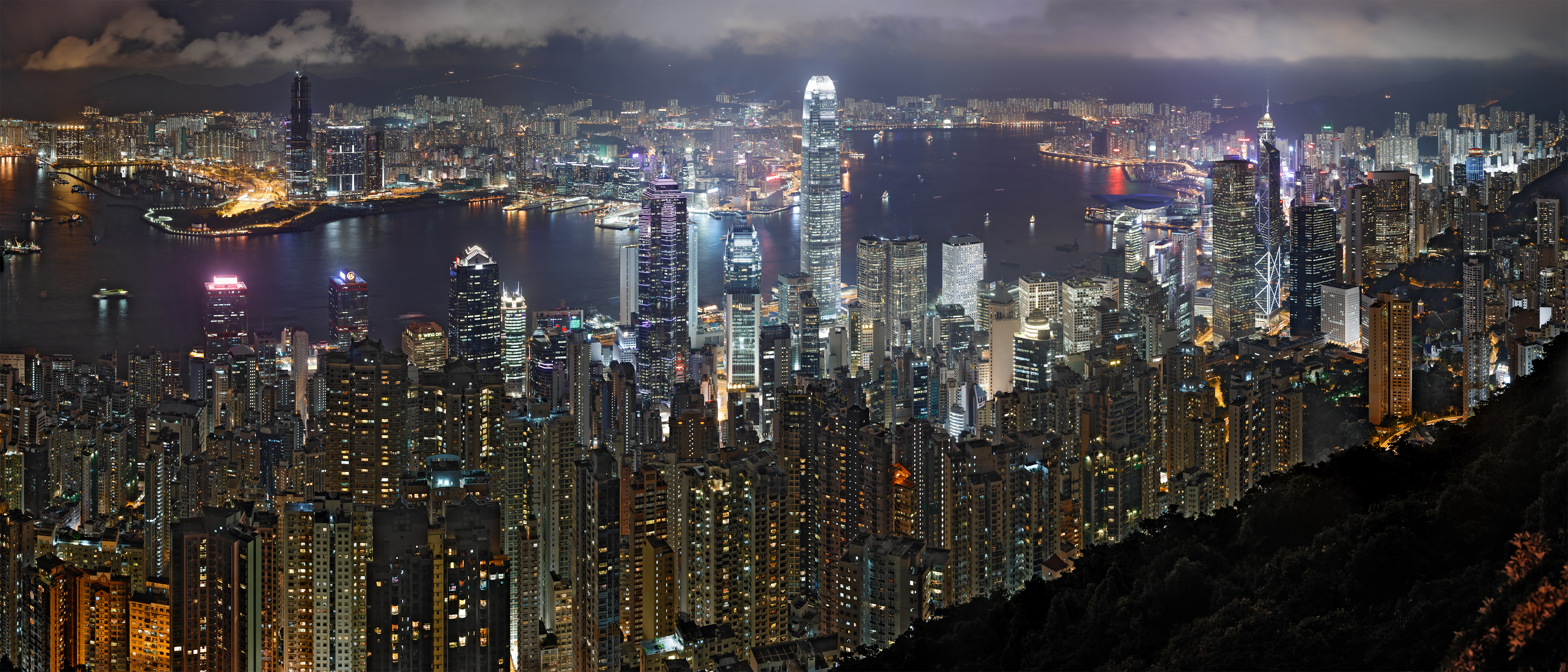 Hong Kong Night Skyline non-HDR