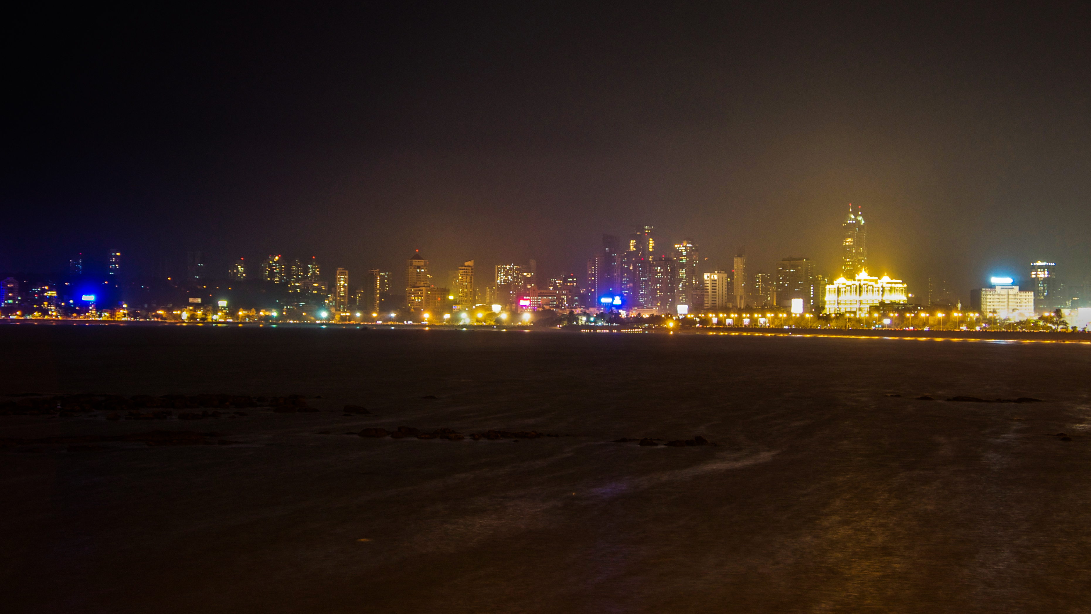 Mumbai Skyline Marine Drive Night