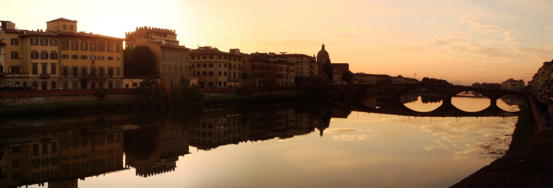 006970 - Firenze - Tramonto sull'Arno - Foto Giovanni Dall'Orto, 28-Oct-2007