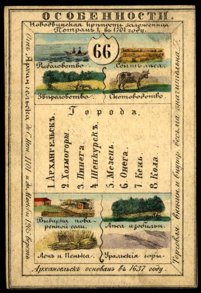 1856. Card from set of geographical cards of the Russian Empire 005