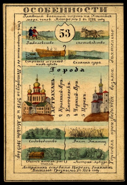 1856. Card from set of geographical cards of the Russian Empire 007