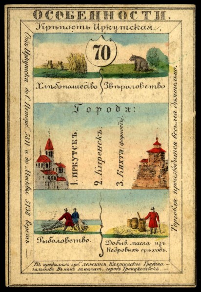 1856. Card from set of geographical cards of the Russian Empire 051