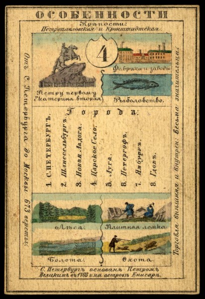 1856. Card from set of geographical cards of the Russian Empire 115