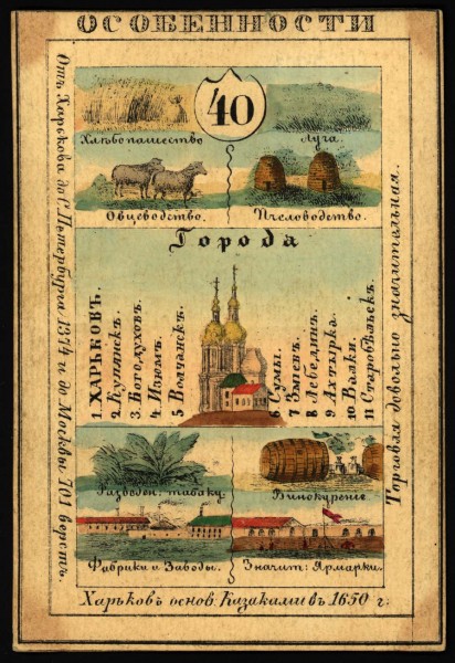 1856. Card from set of geographical cards of the Russian Empire 143