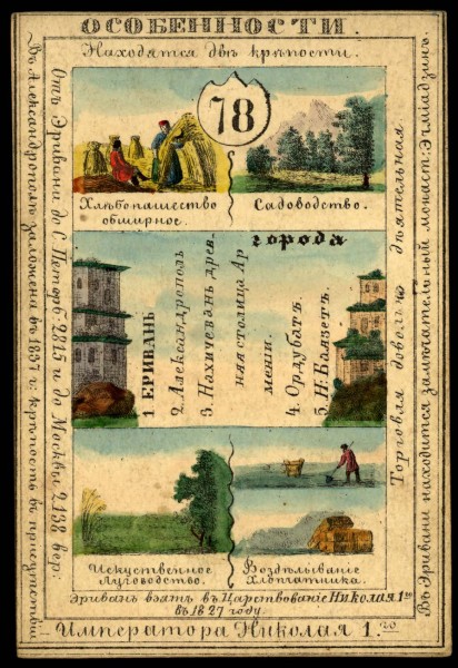 1856. Card from set of geographical cards of the Russian Empire 153