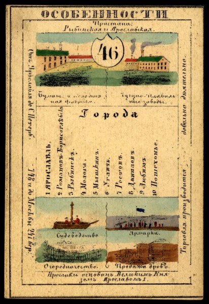 1856. Card from set of geographical cards of the Russian Empire 159
