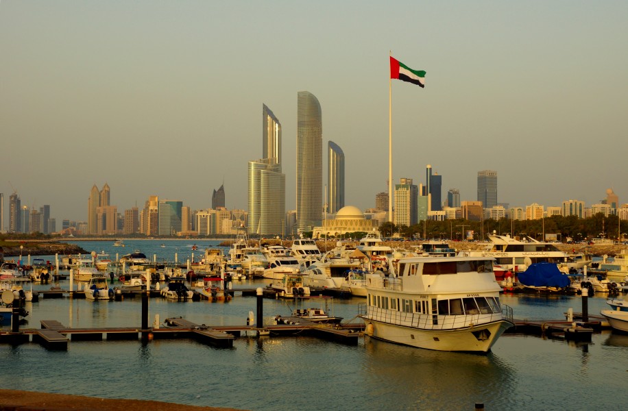 Abu Dhabi Skyline from Breakwaters Marina