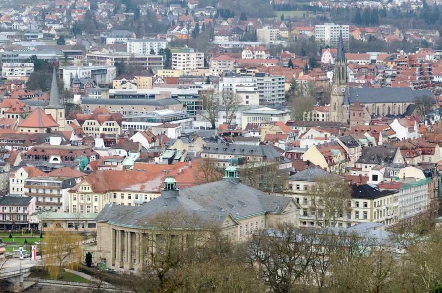 Bad Kissingen, Altenberg, Blick auf Stadtzentrum 005