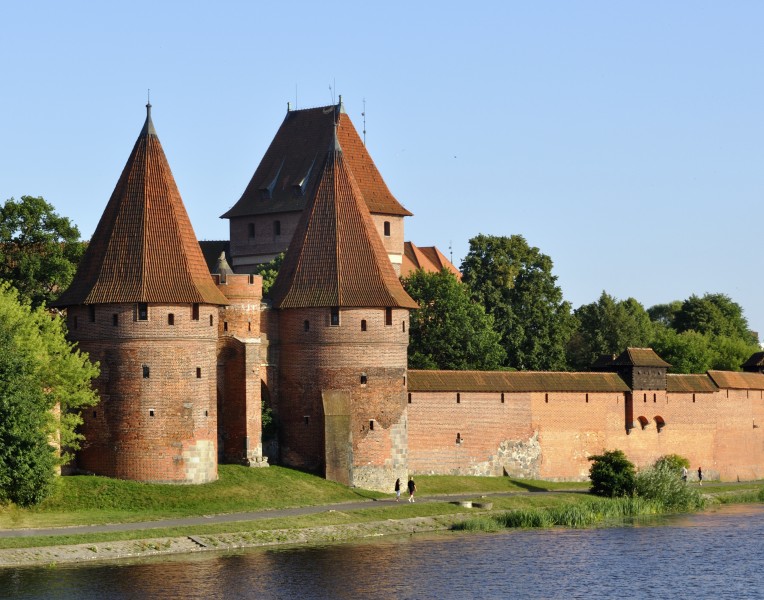 Brückenbasteien an der Nogat in Malbork