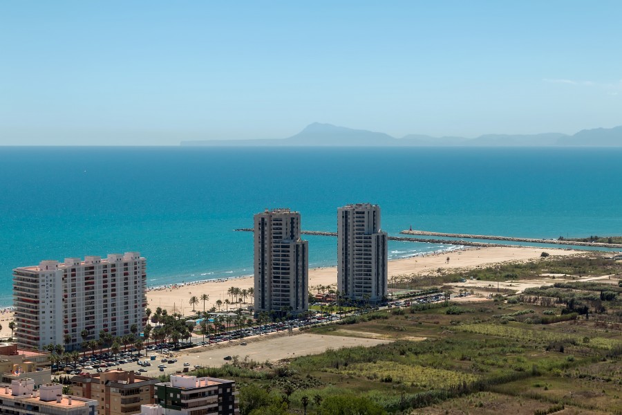 Cullera. Boca del Rio Jucar from Custle.