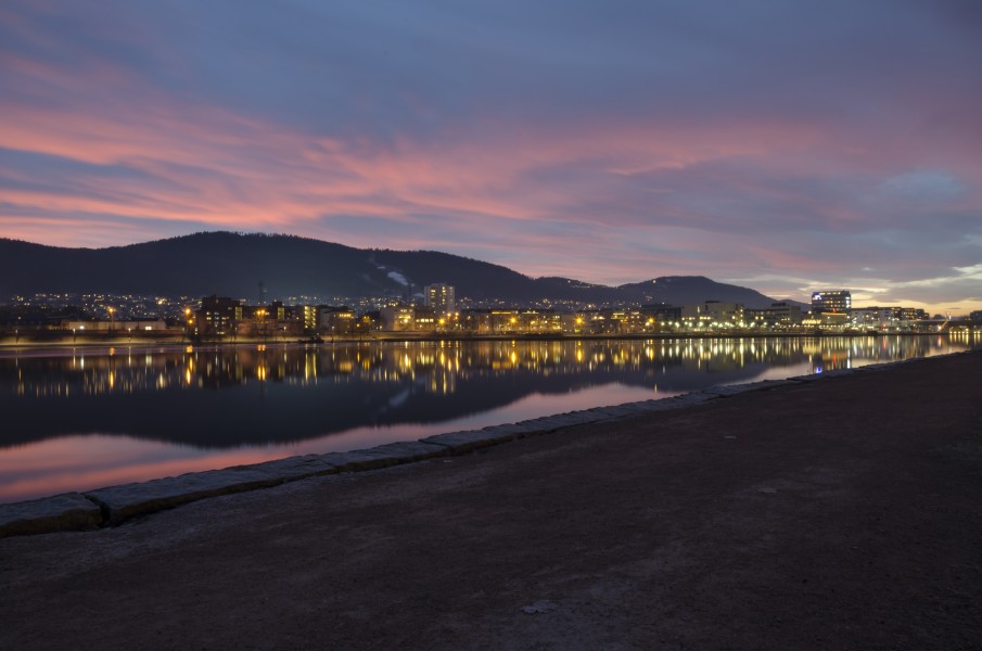 Drammen solnedgang december 2016