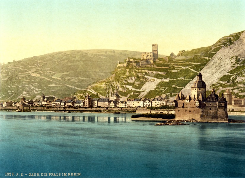Flickr - …trialsanderrors - Pfalz toll castle near Kaub, Rhineland, Germany, ca. 1895