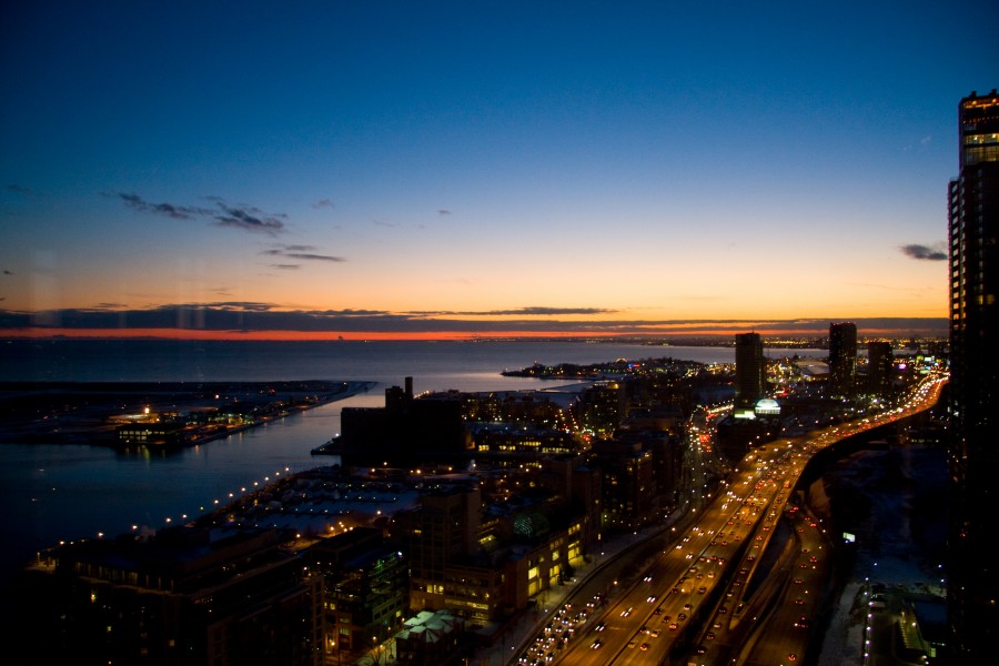 Gardiner Expressway at night