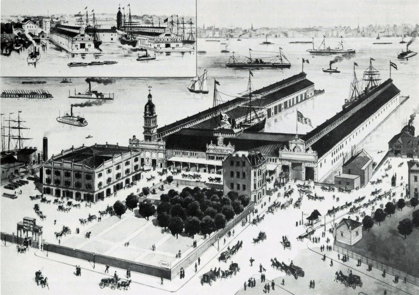 Hapag Piers Hoboken drawing