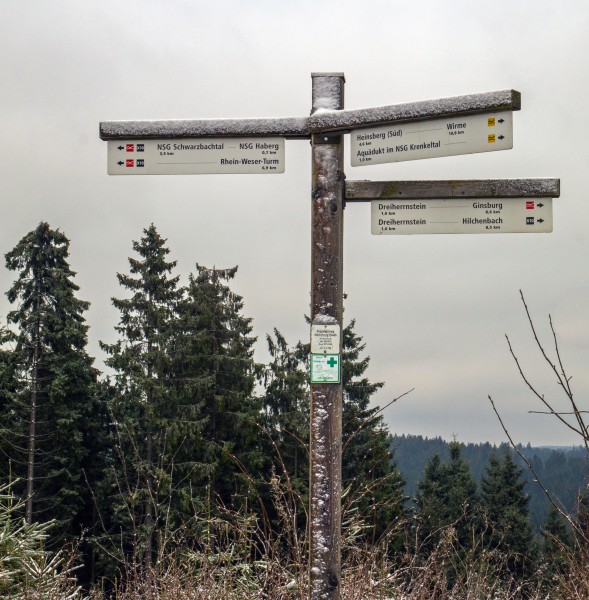 Krenkeltal Rothaarsteig in Sauerland, handwijzer 02