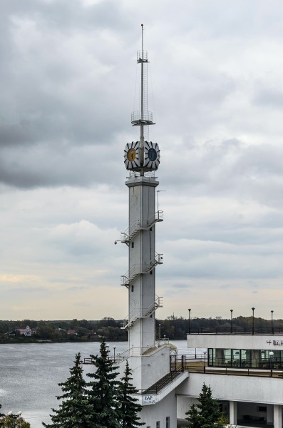 Lighthouse at Volzhskaya Embankment in Yaroslavl
