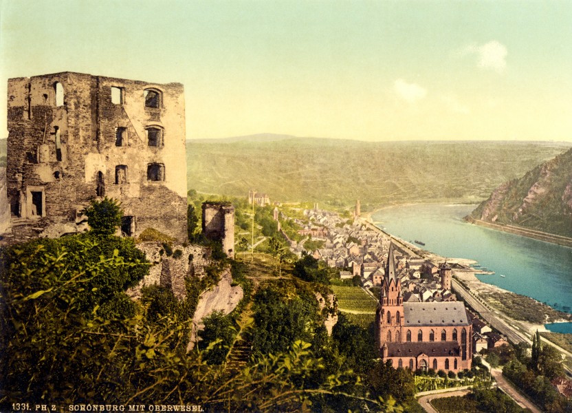 Schönburg near Oberwesel, Rhineland, Germany, ca. 1895