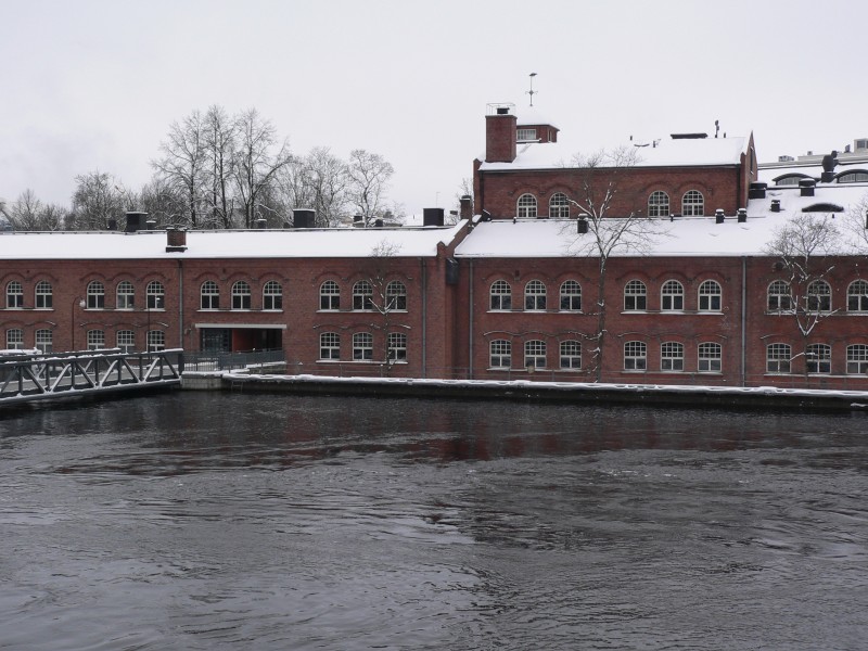 Tampere downtown Tammerkoski riverside