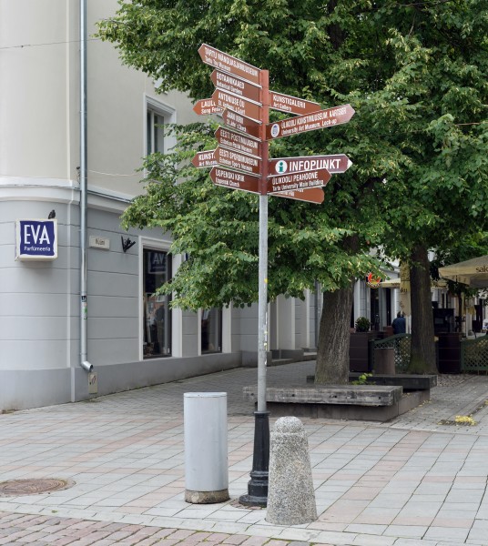Tartu Town Hall Square signs