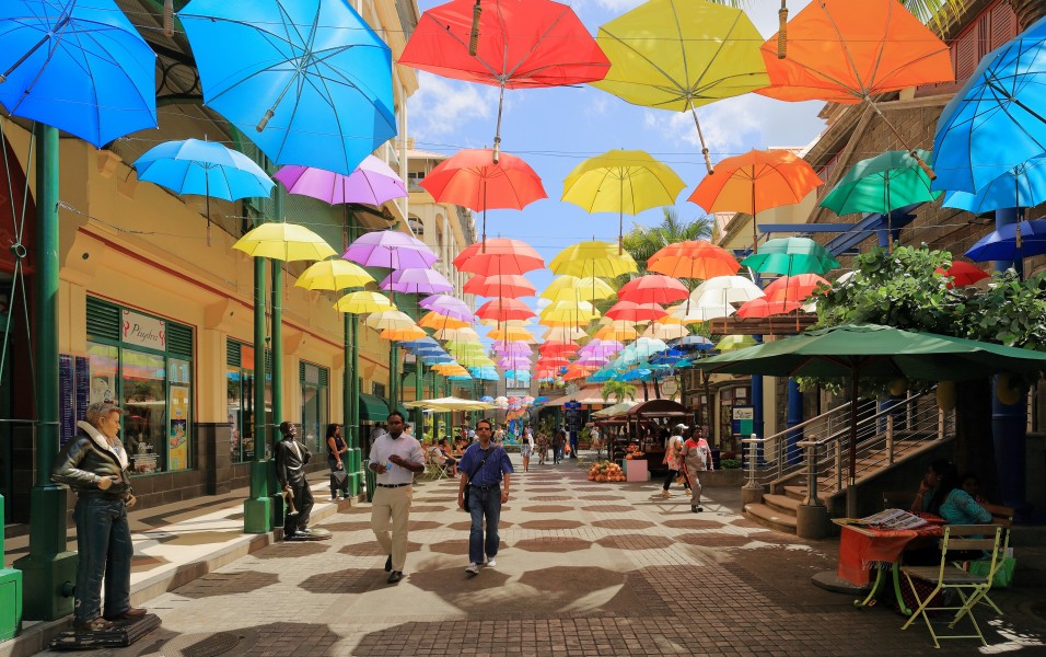 Umbrellas at Caudan Waterfront Mall