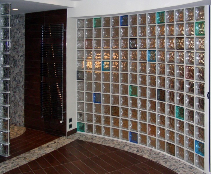 Wall rounded glass brick