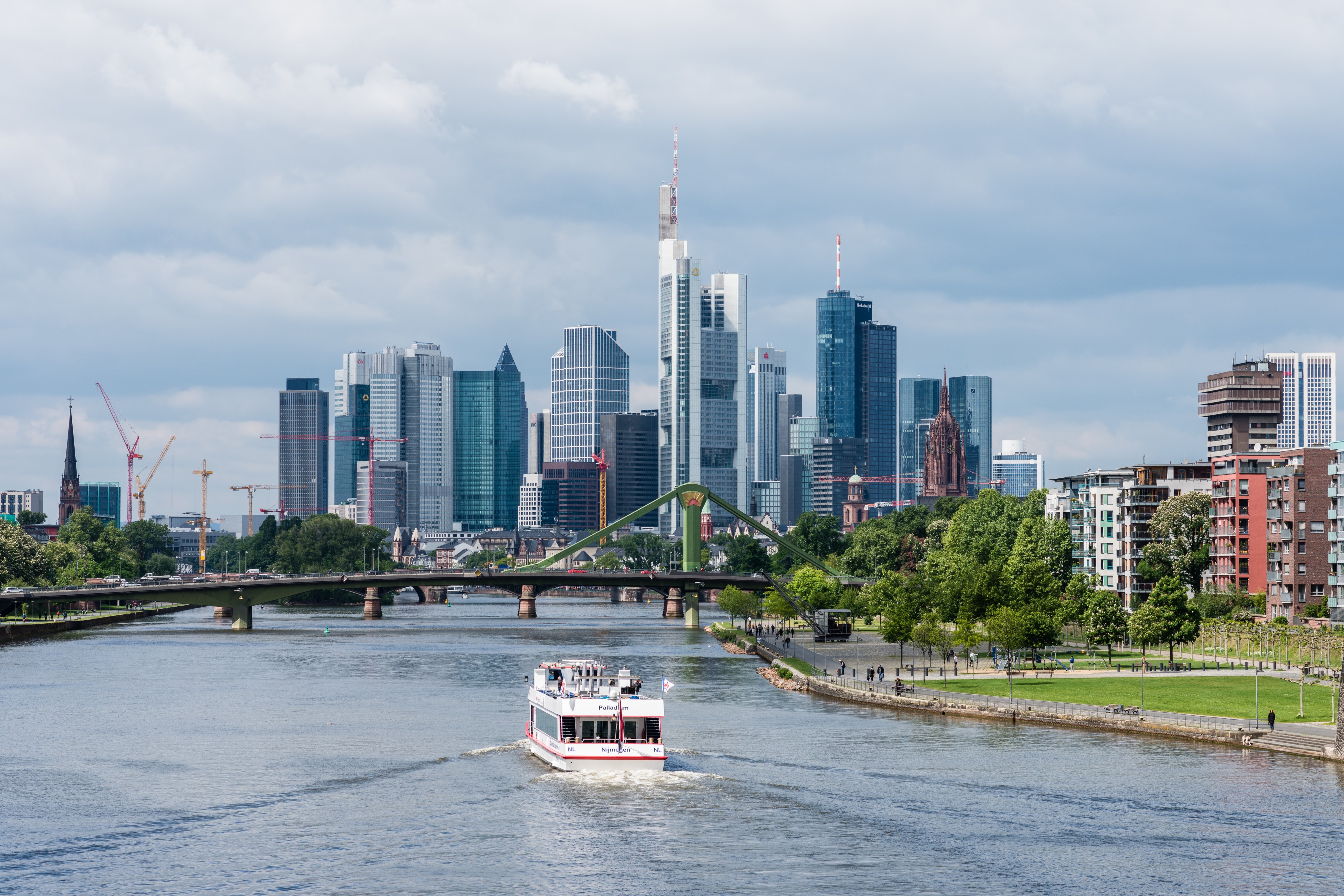 Frankfurt Skyline with river Main 2014