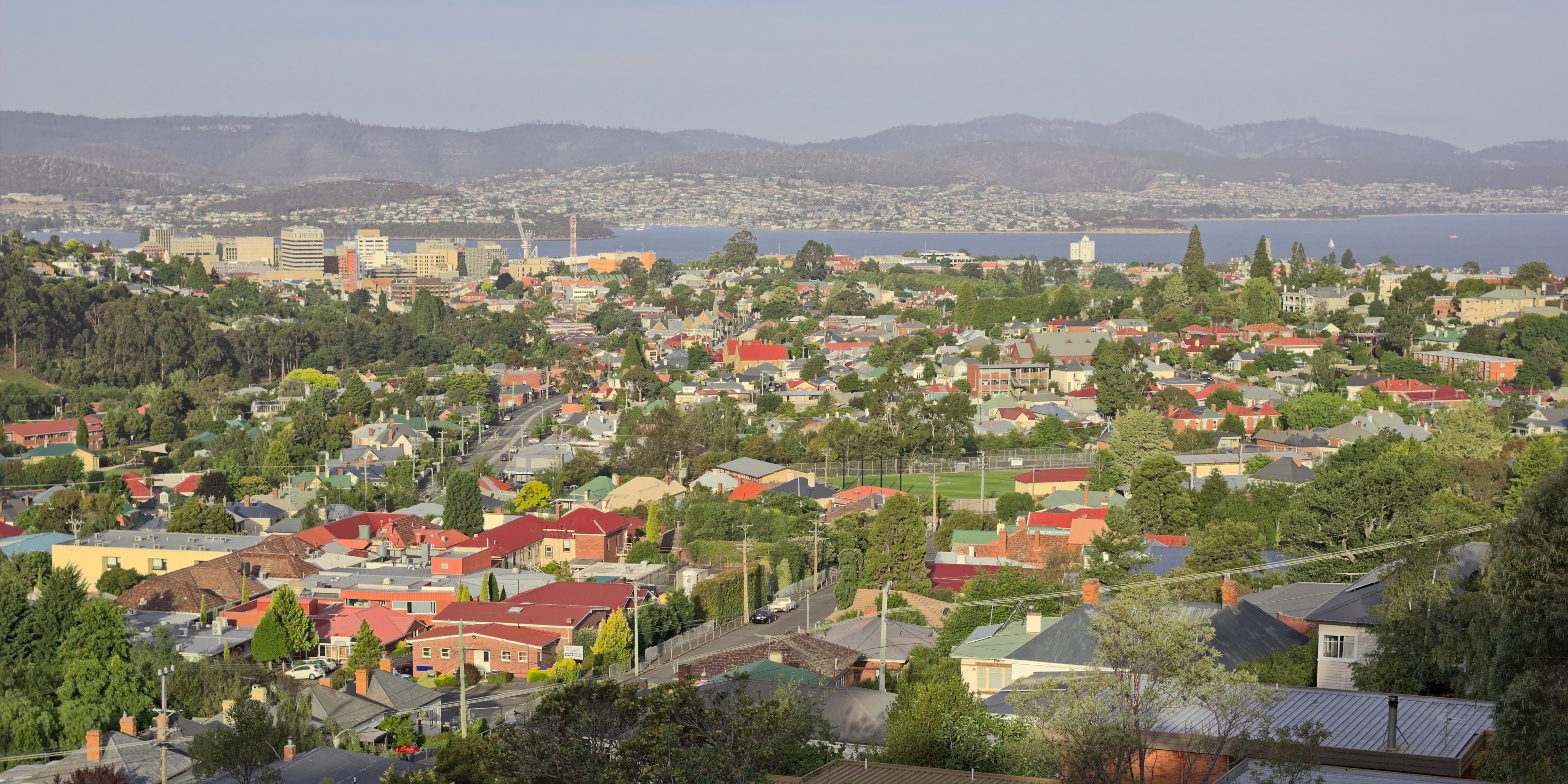 Hobart seen from the east