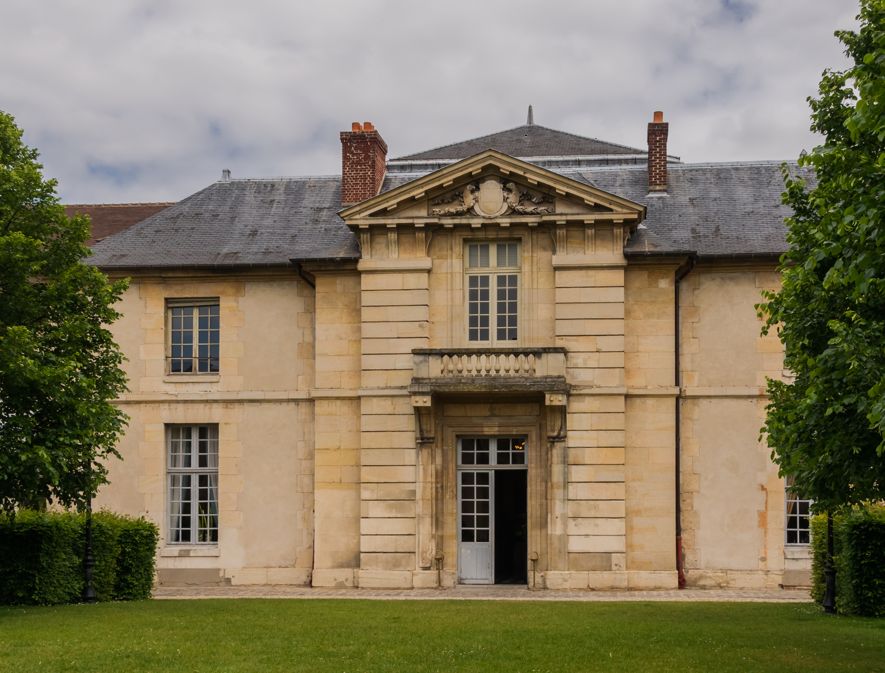 A pavilion entrance, gardens of the Ecole Militaire, Paris, France