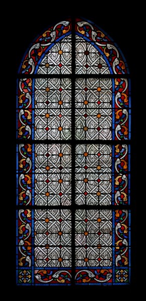 Église Saint-Jean-Baptiste de Belleville - vitrail d'une chapelle