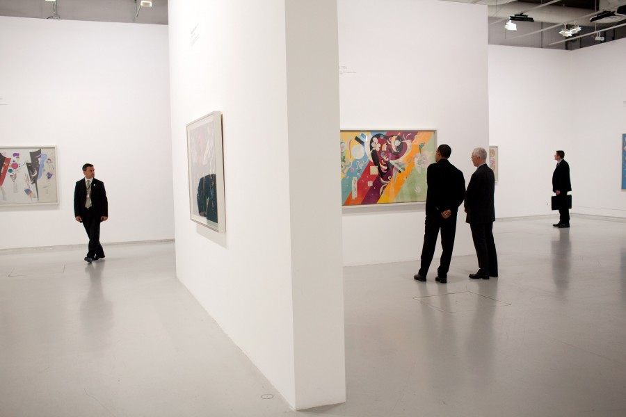 Barack Obama tours the Centre Pompidou modern art museum 2