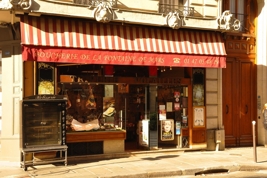 Boucherie de la Fontaine de Mars, 112 rue Saint-Dominique Paris 7e