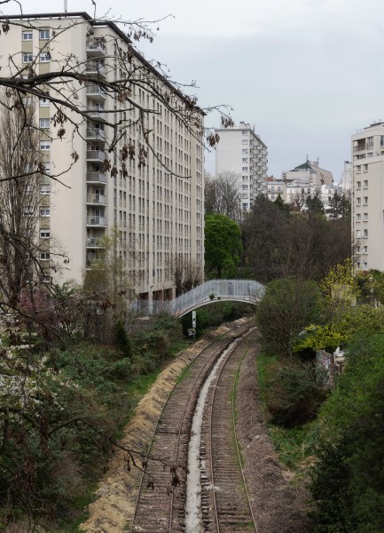 Ligne Petite Ceinture Passerelle de la Mare Paris 20