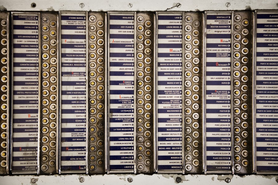 Paris - Metro station vintage chart button system - 2341
