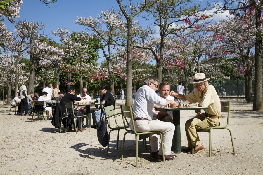 Paris - Playing chess at the Jardins du Luxembourg - 2955